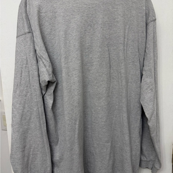 L.L. Bean Light Gray Long Sleeve Henley - Picture 2 of 3